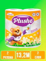 Полотенце бумажное Plushe Classic 2 рулона,13,2м, 2-х слойная 1/12